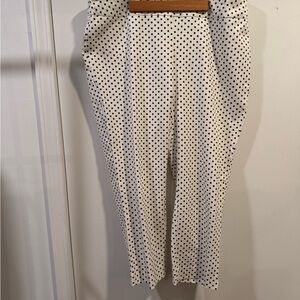 Chico's Black and White Polka Dot Cropped Pants